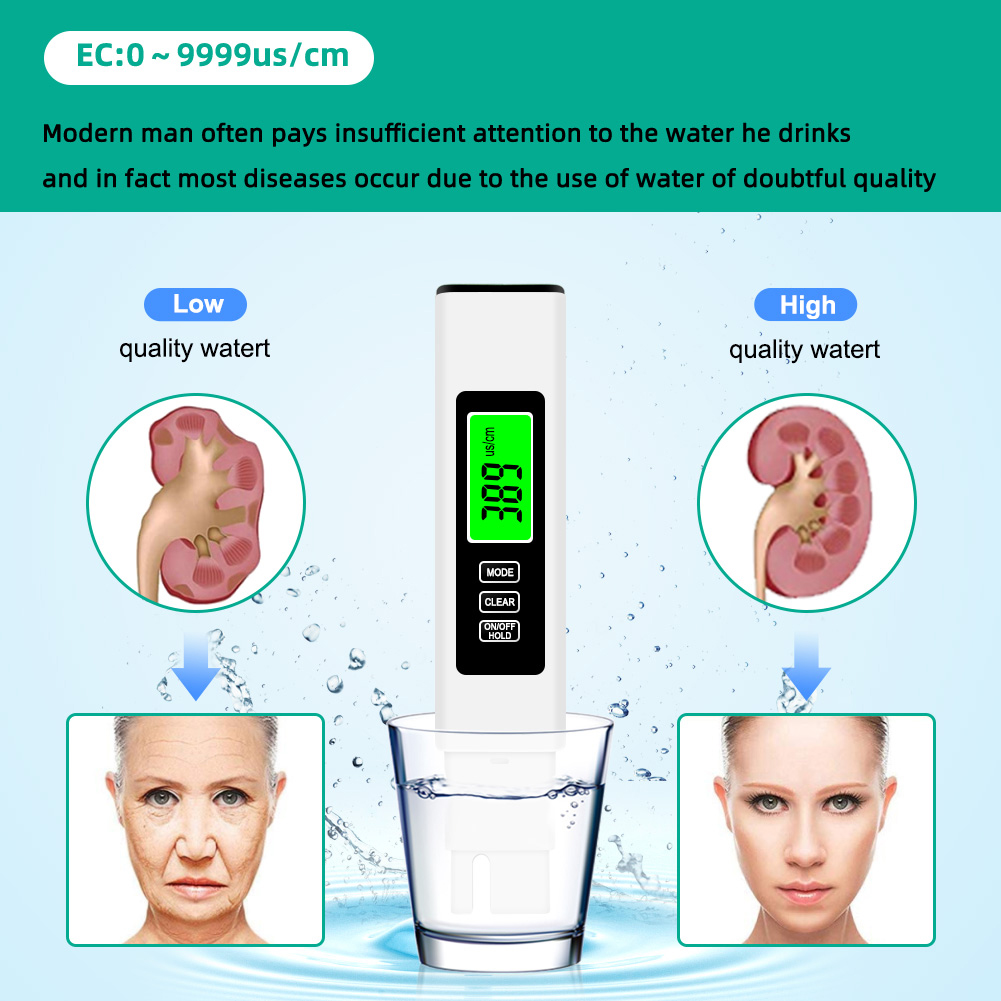 Ec Meter Digital - 4 in 1 デジタル水質テスター TDS EC
