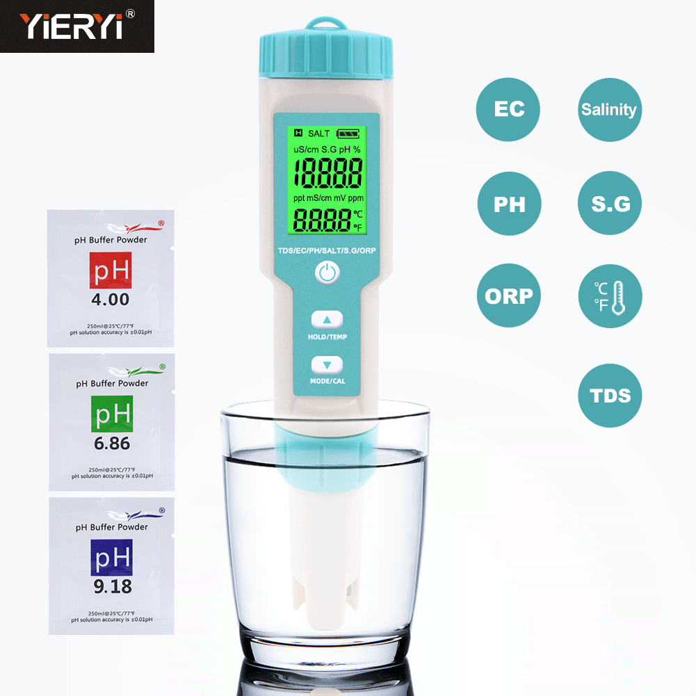 Ec Meter Digital - 新しい 7 in 1 PH/TDS/EC/ORP/塩分/S。 G/温度計