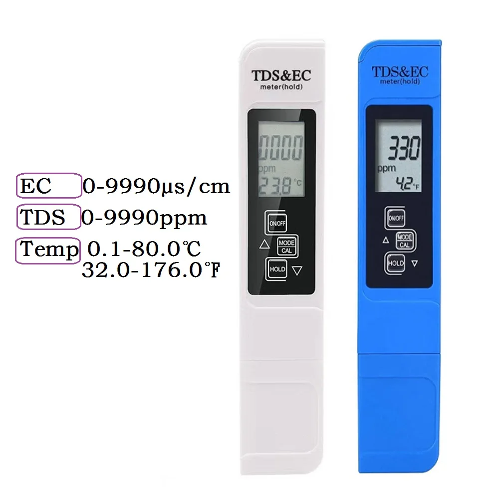 Ec Meter Digital - 水質検出ペン家庭用飲料水デジタル水質テスター TDS EC メーター 0-9990 温度計