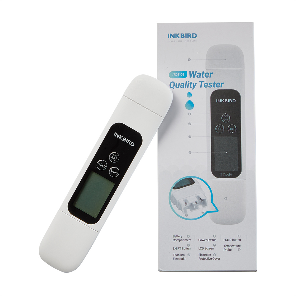 Inkbird-Tes ec水質テスター,温度3-in-1, - Ec Meter Digital のレビューと価格