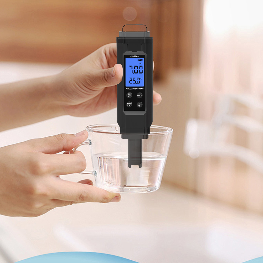5-in-1デジタル水質テスターペン、塩分・pH・温度・EC - Ec Meter Digital のレビューと価格