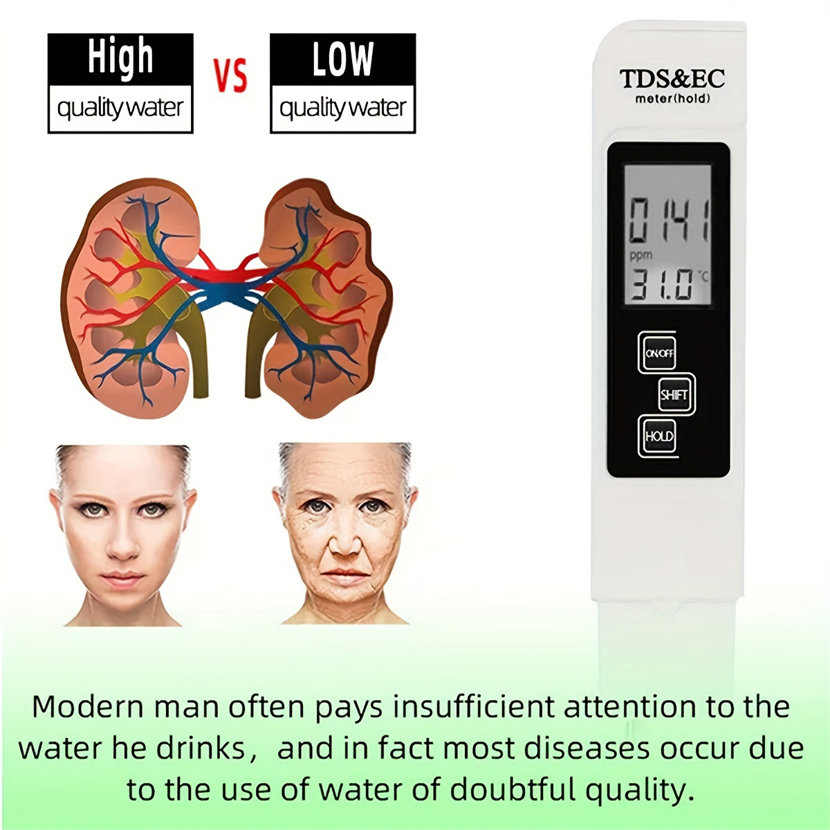 3in1 水質検出ペン家庭用飲料水純度 EC メーター高精度 - Ec Meter Digital のレビューと価格