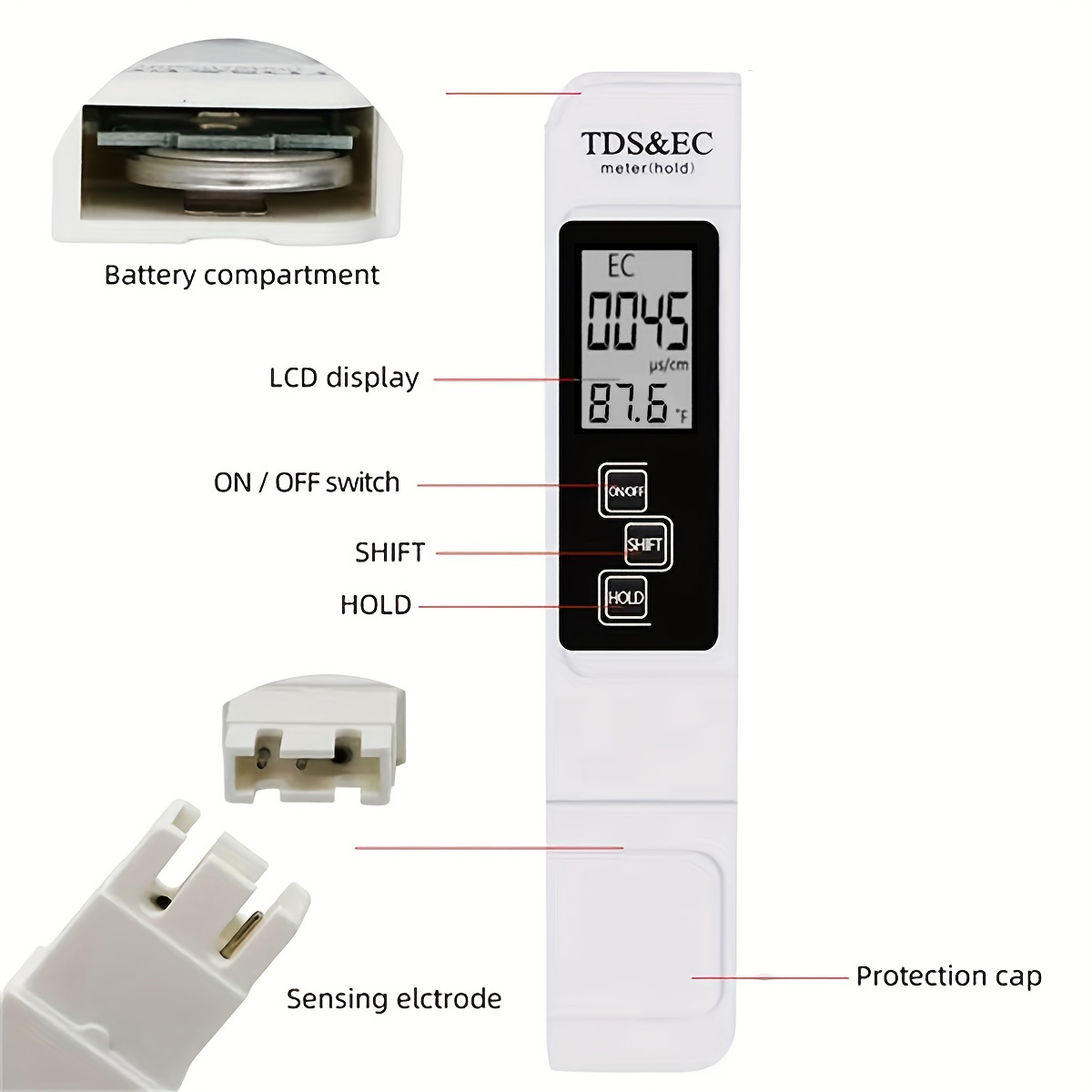 3in1 水質検出ペン家庭用飲料水純度 EC メーター高精度 - Ec Meter Digital のレビューと価格