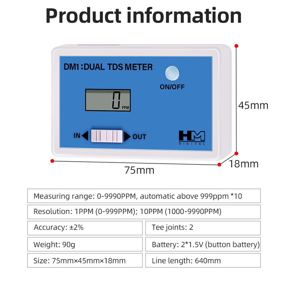 デジタル水質テスター デュアルプローブ オンライン TDS  - Ec Meter Digital のレビューと価格