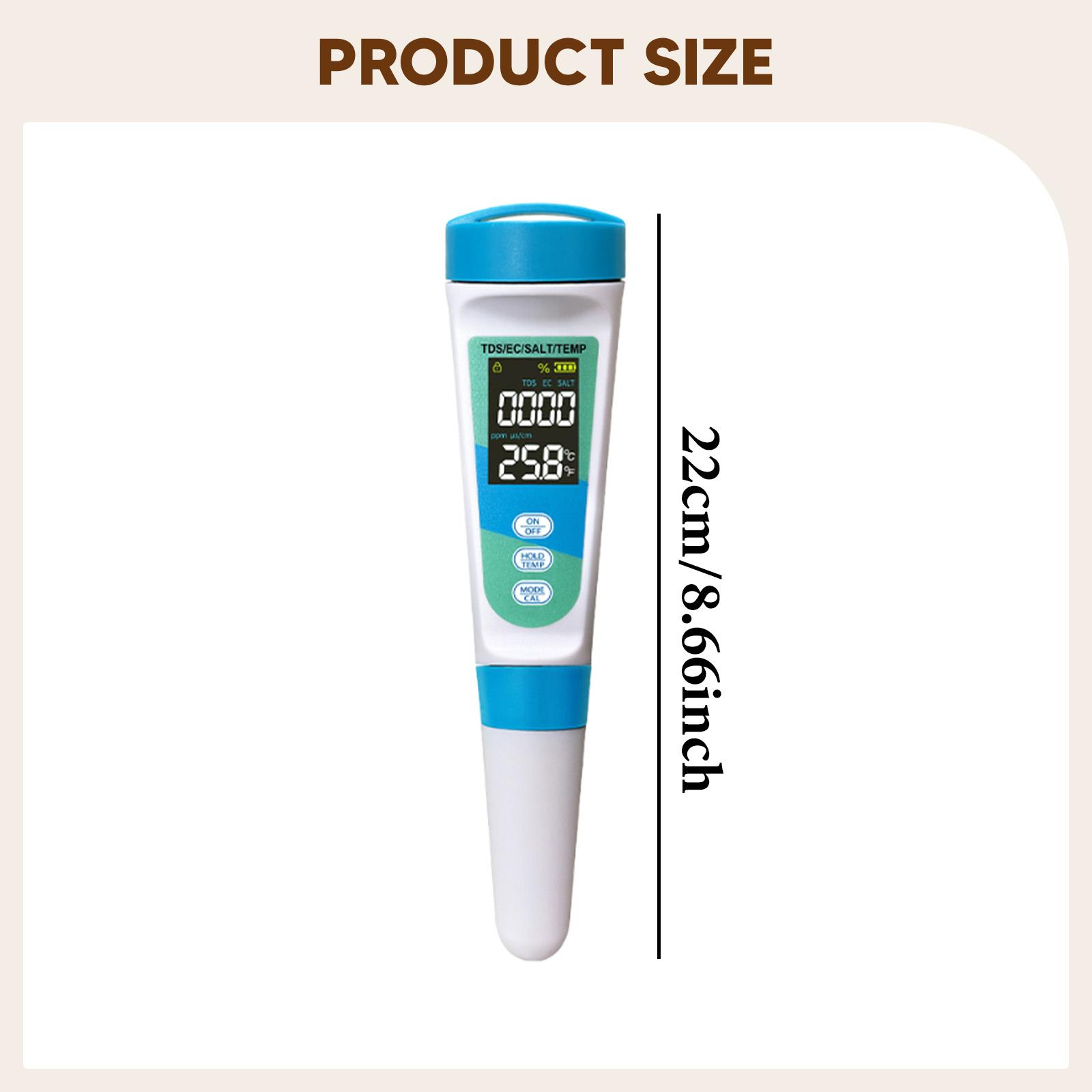 4 in 1 EC TDS 塩分温度計水質検査キット飲料水プ - Ec Meter Digital のレビューと価格