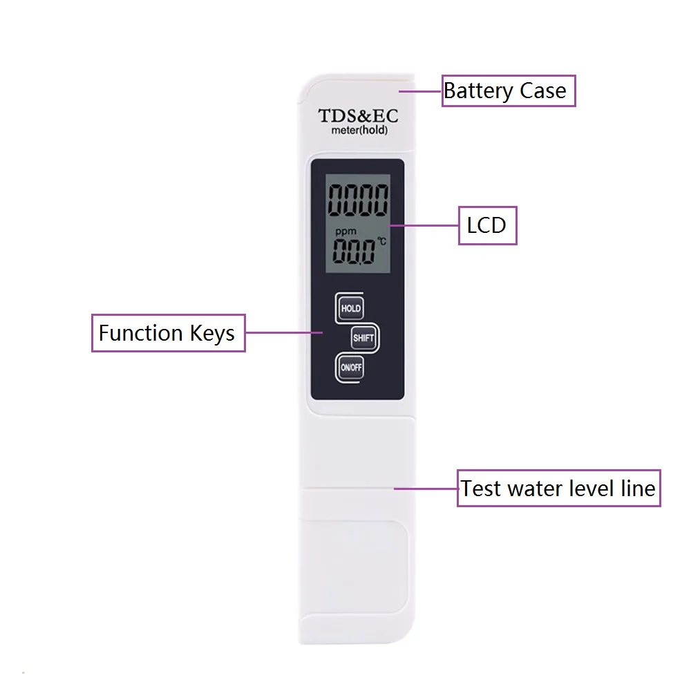 水質検出ペン家庭用飲料水デジタル水質テスター TDS EC  - Ec Meter Digital のレビューと価格